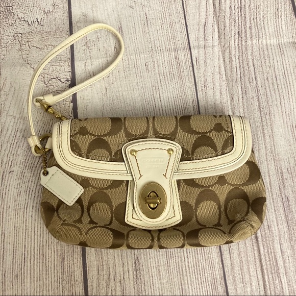 Coach Legacy Signature Flap Wristlet